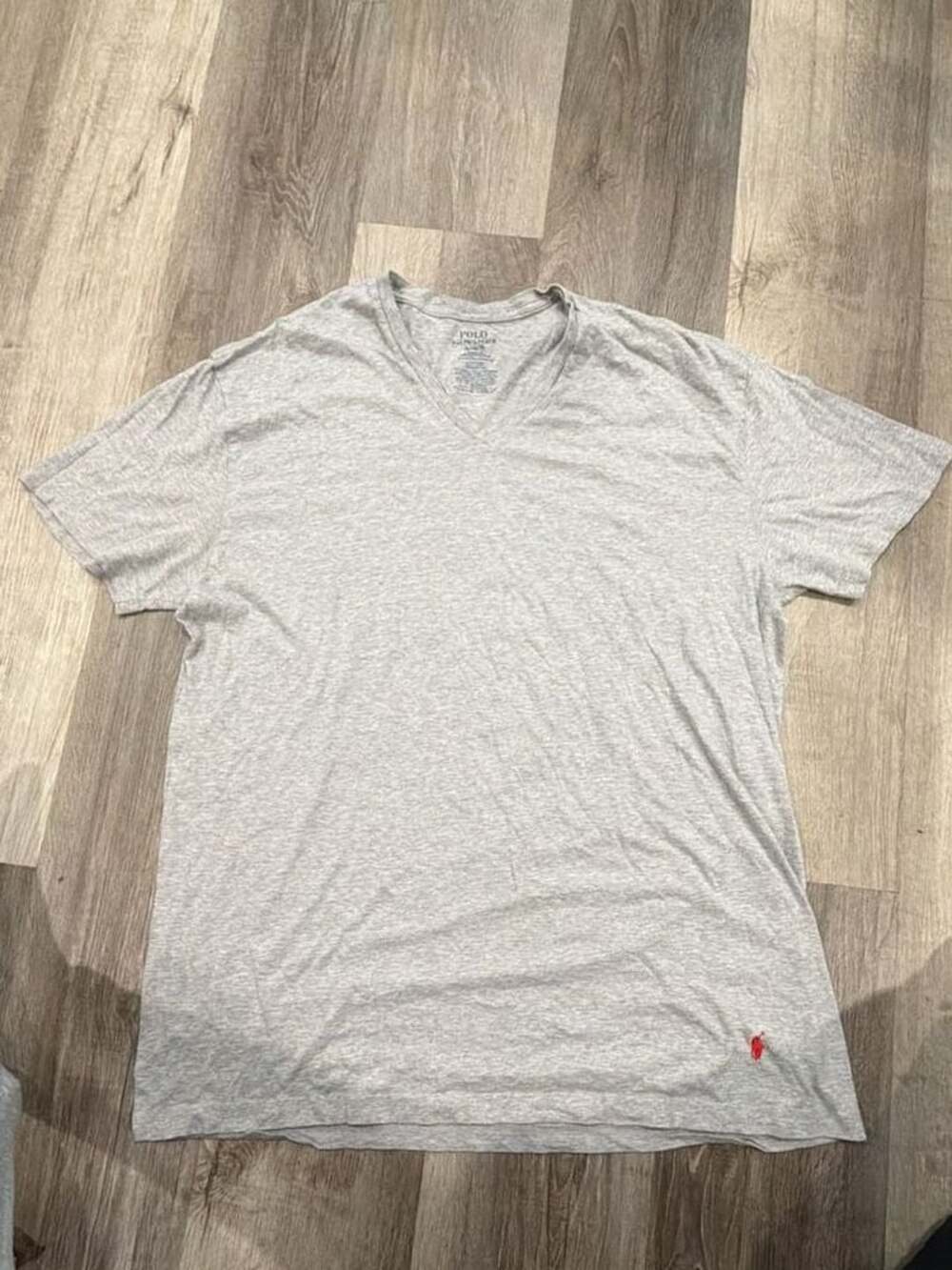 Polo Ralph Lauren V-Neck T-Shirt Size XL Gray Classic Fit